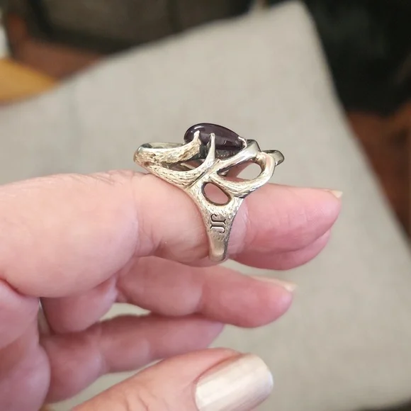 OOAK Amethyst Artisan ring/sterling silver FIRM PRICE - Picture 3 of 10